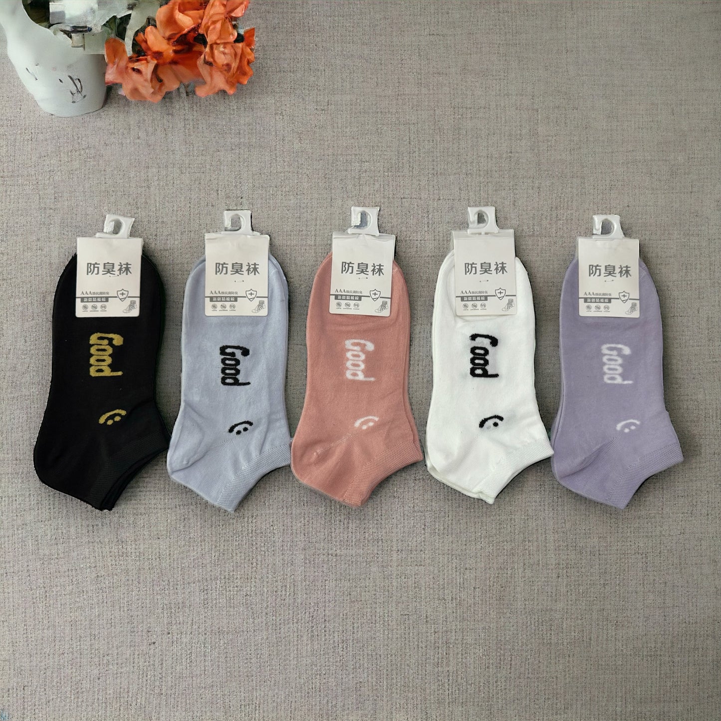Cute Women’s Good Word Ankle Socks (Pack of 5)