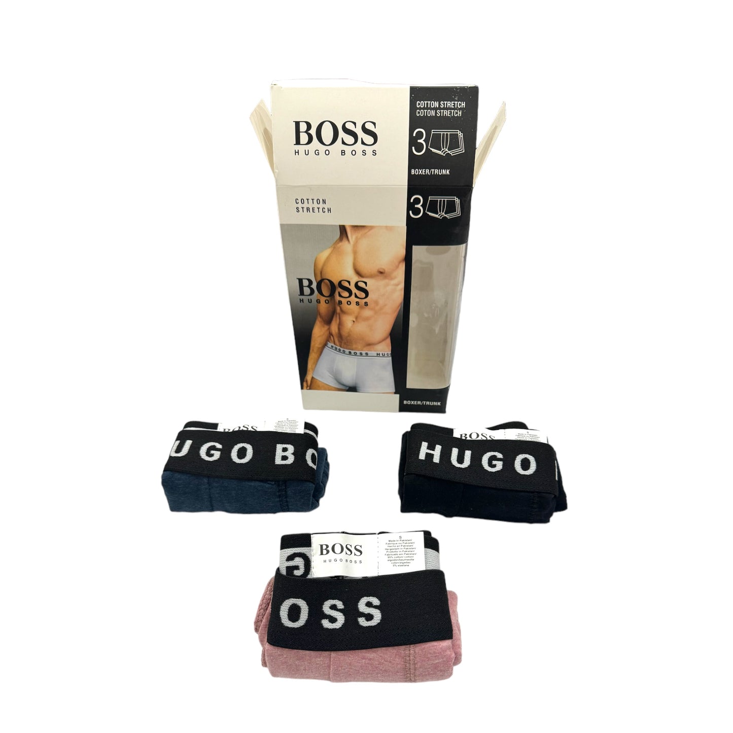 B-O-S-S Multi Color Boxers (Pack of 3)