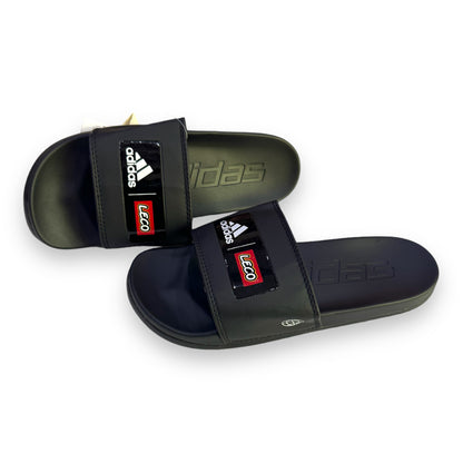 A-D-I-D-A-S Imported Premium Soft Black Slides