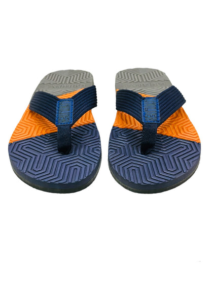Blue & Orange Cross Slippers
