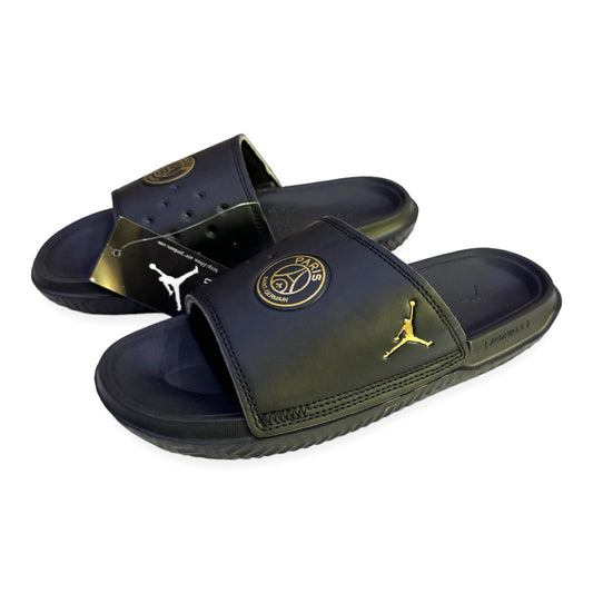 J-O-R-D-A-N Imported Premium High Sole Slides Special Edition in Black