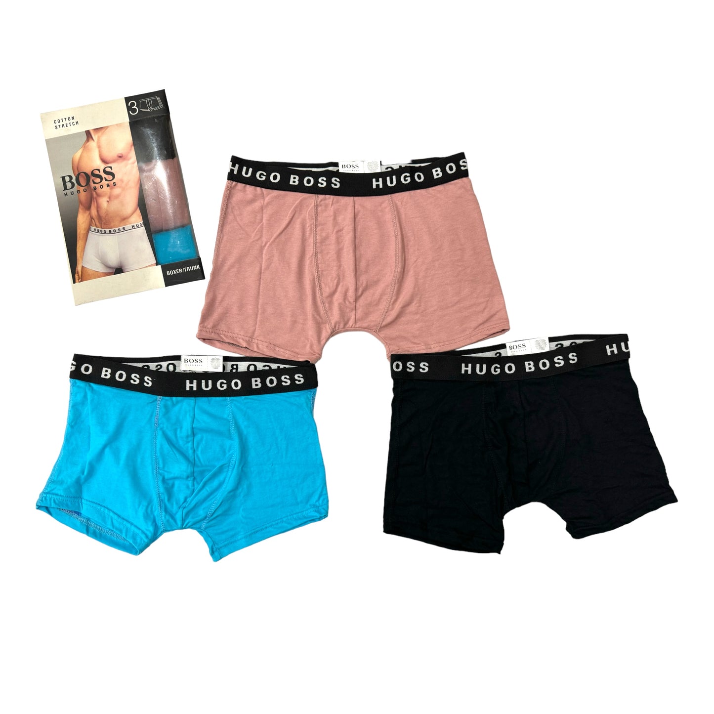 B-O-S-S Large Multi Color Boxers (Pack of 3)