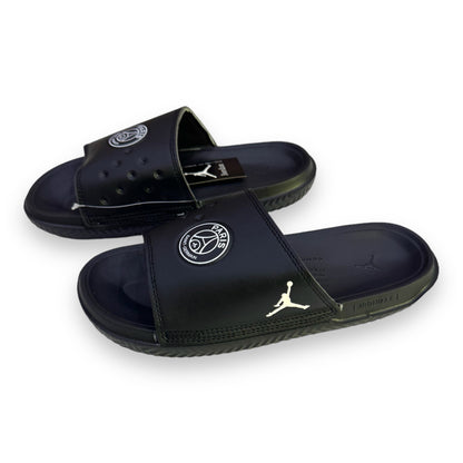J-O-R-D-A-N Imported Premium High Sole Slides in Black