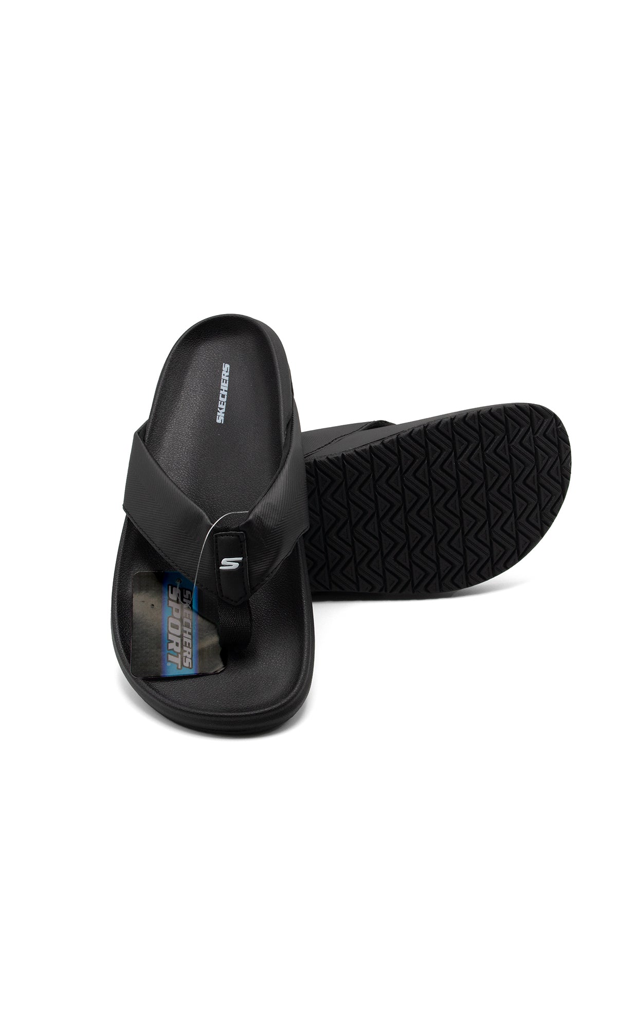 S-k-e-c-h-e-r-s Medicated Fanning Flip-Flop in Black