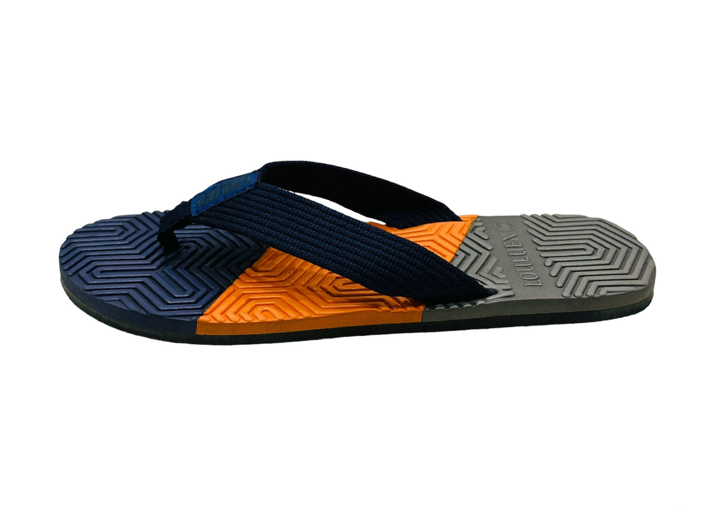 Blue & Orange Cross Slippers