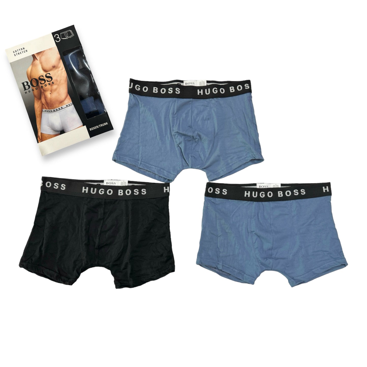 B-O-S-S Medium Multi Color Boxers (Pack of 3)