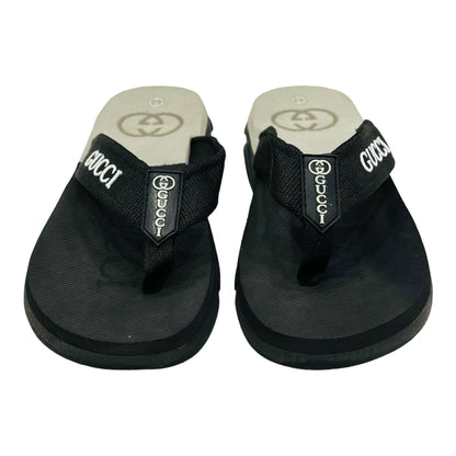 Premium Extra Soft Black G-U-C-C-I Cross Slipper