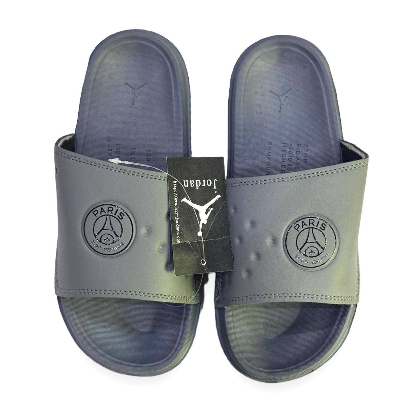 J-O-R-D-A-N Imported Premium High Sole Slides in Grey