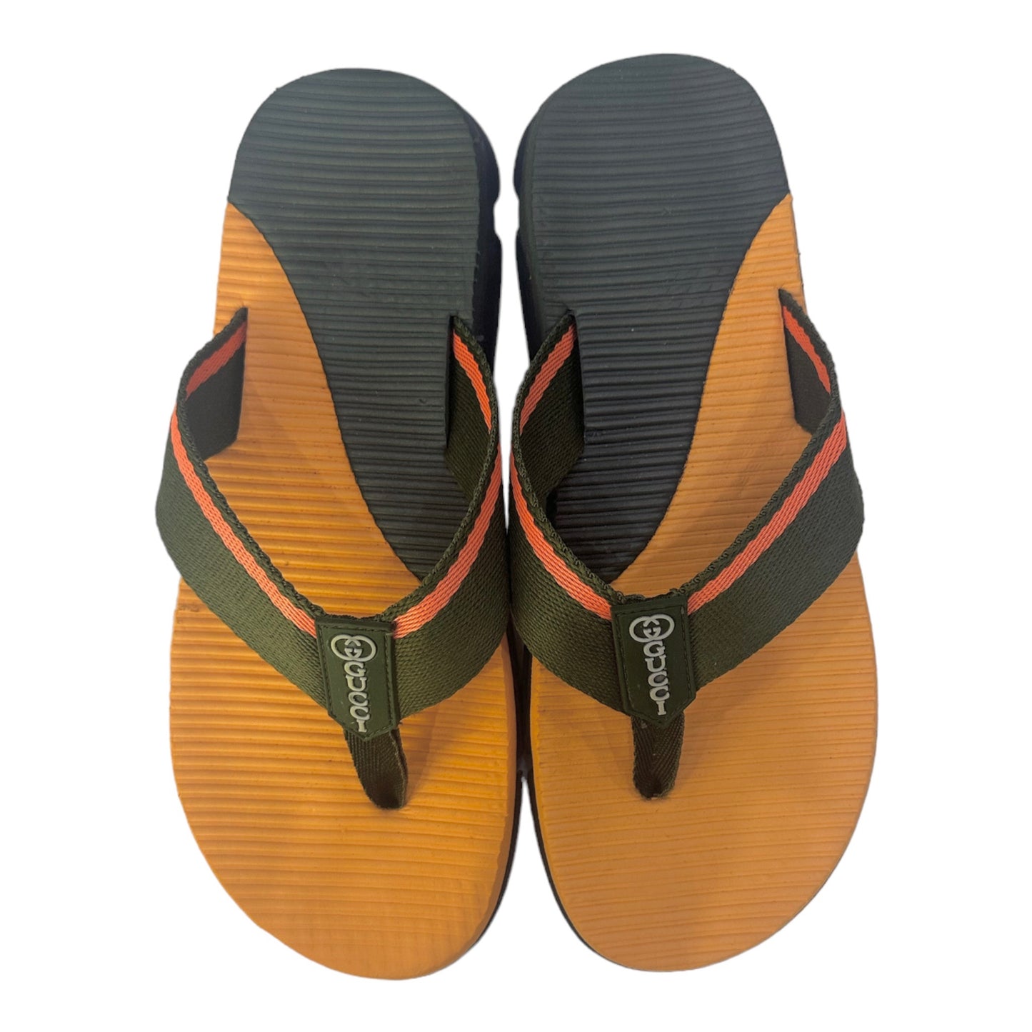 Orange & Green Extra Soft G-U-C-C-I Cross Slipper