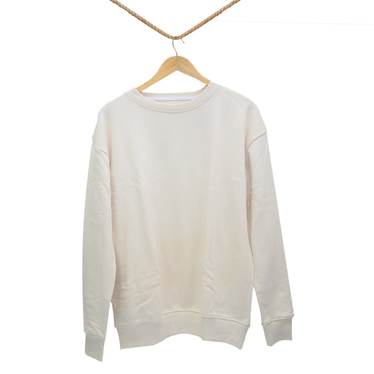 Premium Baggy Drop Shoulder Sweatshirt in Off-White