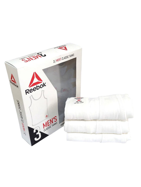R-E-E-B-O-K PREMIUM WHITE VEST(Pack of 3)