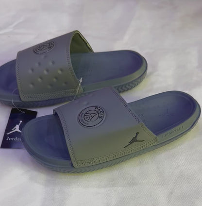 J-O-R-D-A-N Imported Premium High Sole Slides in Grey