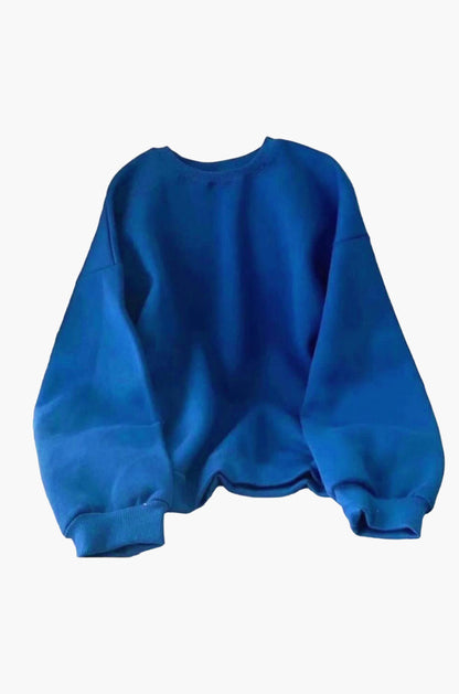 Premium Baggy Drop Shoulder Sweatshirt in Royal Blue
